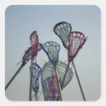 Details of Lacrosse game Square Stickers