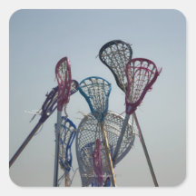 Details of Lacrosse game Square Stickers