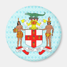 Detalle del escudo de armas de Jamaica Iman De Nevera