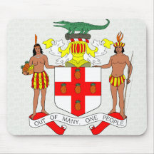 Detalle del escudo de armas de Jamaica Alfombrilla De Ratón