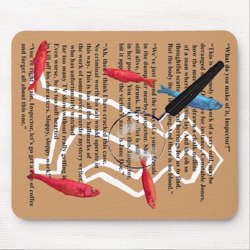Detective mystery writer mouse mats