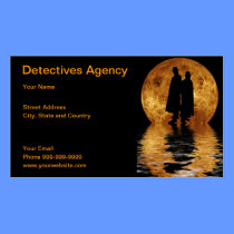detectives agency business cards