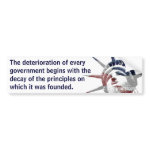 Deterioration of Government (Montesquieu) bumpersticker