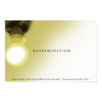 DETERMINATION Motivational Light Bulb Edison Print