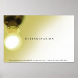 DETERMINATION Motivational Light Bulb Edison Print