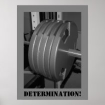 DETERMINATION! Weightlifting Poster