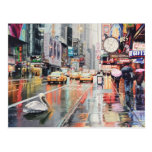 "Detour" Pelican in New York Watercolor Postcards