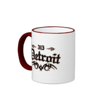 Detroit 313 coffee mug