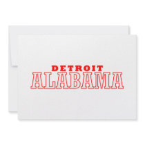 Detroit, Alabama Personalized Invites