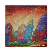 Detroit Artwork Magnet by TimothyOrikri Detroit Artwork Magnet