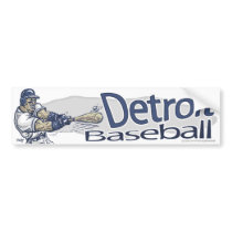 Detroit Baseball Bumpersticker Bumper Stickers