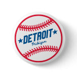 Detroit Baseball Pinback Buttons