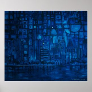 Detroit Blue I - Canvas Print print