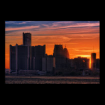 Detroit Cityscape #0516 posters