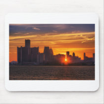 Detroit Cityscape 0527 Mousepads