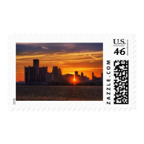 Detroit Cityscape 0527 postage