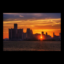 Detroit Cityscape #0527 posters