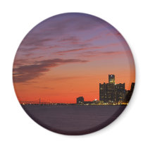 Detroit Cityscape 0552 Magnet