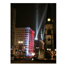 Detroit - Downtown lights Post Card
