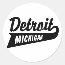 Detroit Etiqueta Redonda