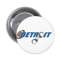 Detroit Football - Breaking the Law Pinback Button