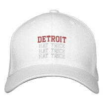 Detroit  HAT TRICK embroidered hats