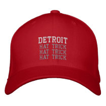 Detroit  HAT TRICK embroidered hats