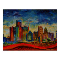Detroit IV Cityscape - Canvas print
