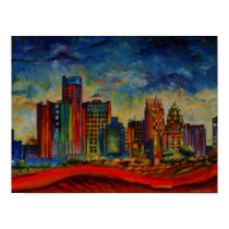 Detroit IV Cityscape Poster