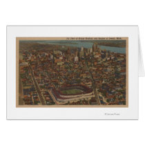 Detroit, MI - Aerial Briggs Baseball Stadium Card