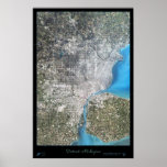 Detroit, Michigan satellite poster
