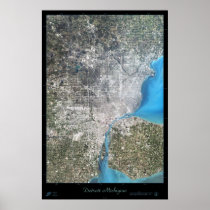 Detroit, Michigan satellite poster