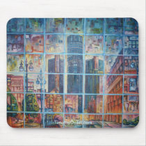 detroit, cityscape, mousepad, abstract art, downtown, buildings, city, detroit mousepad, michigan, detroit cityscape, fine art, structures, oil, Mouse pad with custom graphic design