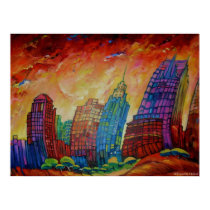 Detroit on the Rocks I - Canvas Print
