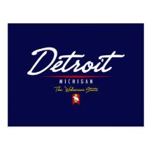 Detroit Script Postcards