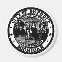 Detroit Seal Fridge Magnet