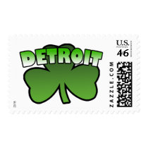 Detroit Shamrock Stamps by irish_shirts Detroit Shamrock Stamps