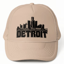 Detroit Skyline Mesh Hats