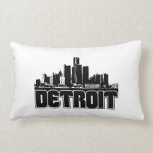 Detroit Skyline Pillow