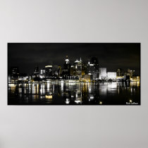 Detroit Skyline Poster