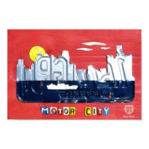 Detroit: The Motor City License Plate Art posters