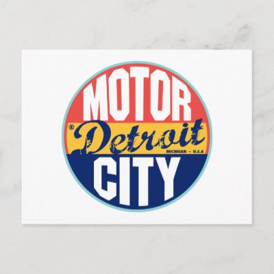 Detroit Vintage Label Post Cards