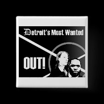 Detroit's Most Wanted Square Button