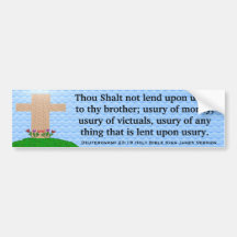 Deuteronomy 23:19 Holy Bible King James Version Bumper Stickers