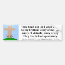 Deuteronomy 23:19 Holy Bible King James Version Bumper Sticker