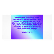 Deuteronomy 26:15 customized photo card