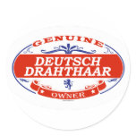 Deutsch Drahthaar  Round Sticker