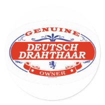 Deutsch Drahthaar  Round Sticker