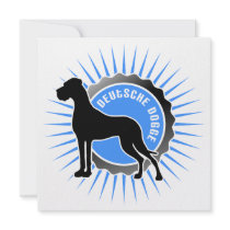 Deutsche Dogge stern blau Custom Invites