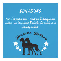 Deutsche Doggen Custom Invites
